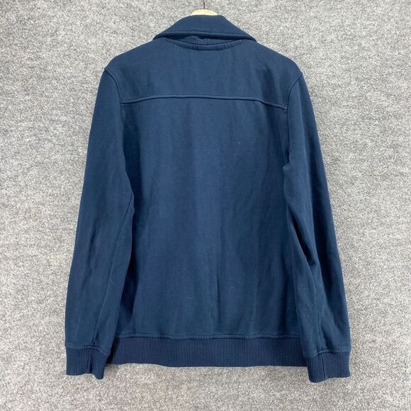 H&M Cardigan Women M Medium Blue Collared Long Sleeve Button Up Pockets Knit - Picture 2 of 10